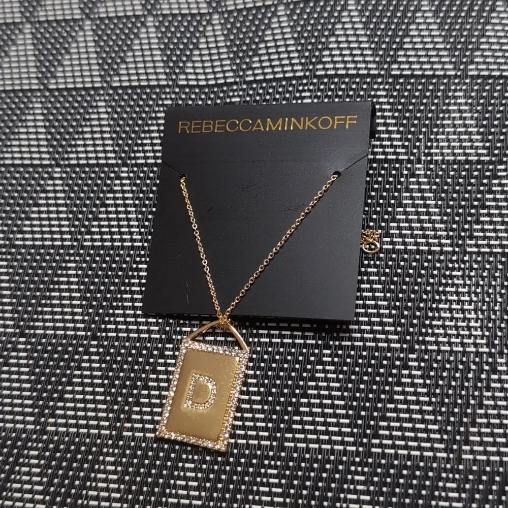 Rebecca Minkoff Gold Initial D Pendant Necklace NEW!
